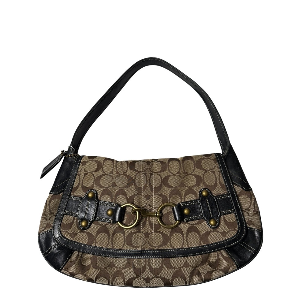 Coach 2000s Ergo Signature Shoulder Bag Monogram Canvas Brown OS